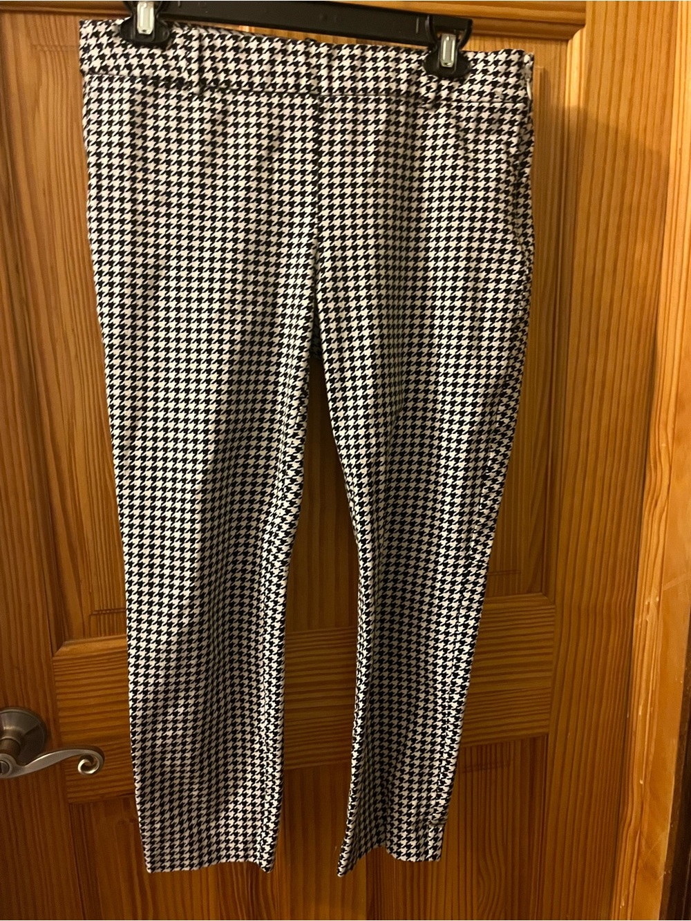 Men's Black & White Houndstooth Dress Pants